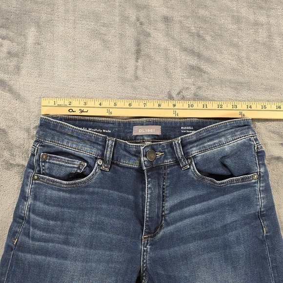 DL1961 Jeans Mens 28x34 Blue Russell Slim Straight Stretch Performance Denim - Picture 9 of 11